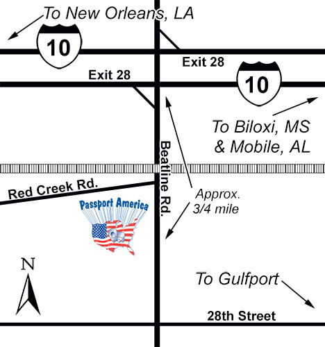 Passport America Location Map
