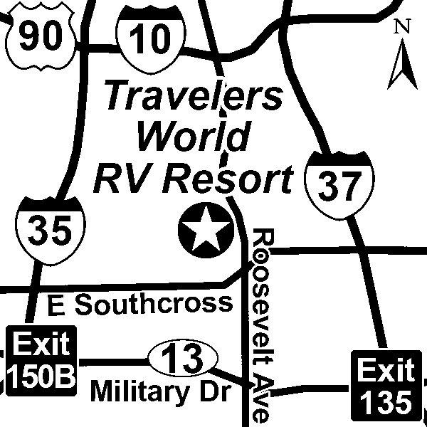 Travelers World Rv Resort In San Antonio Texas Camping Locations Vacation Trips Rv Parks