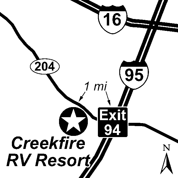 Creekfire RV Resort and Campground Passport America Camping & RV Club
